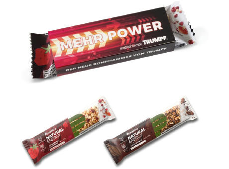 Powerbar Energy Riegel im Werbeschuber