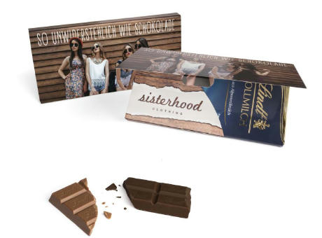 Lindt Schokoladentafel in Mailingmappe