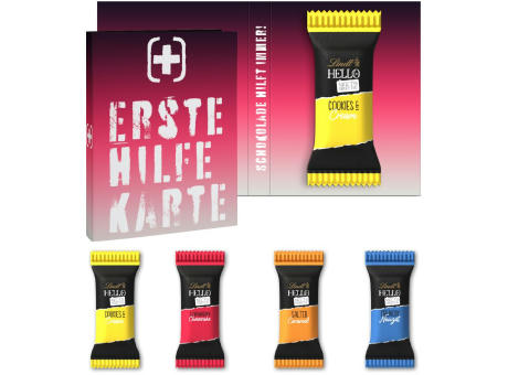 Lindt HELLO Mini Stick in Werbeklappkarte