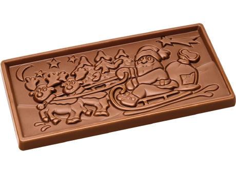 Schokolade 100 g Tafel im Karton, 1 Stück, Inhalt: Callebaut Vollmilch Schokolade Kalender