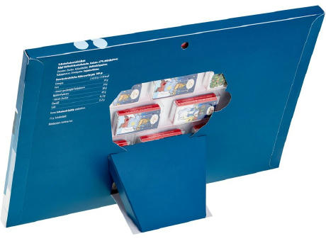 Tisch Adventskalender HEIDEL Schokotäfelchen individuell bedruckt, 72 g, Inhalt: Heidel Schokoladentäfelchen