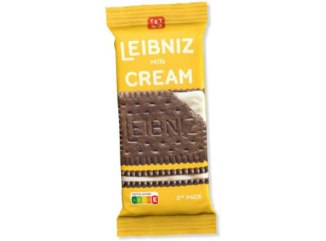 LEIBNIZ Milk Cream 2er Pack mit Werbebanderole, 38 g, Inhalt: LEIBNIZ Milk Cream