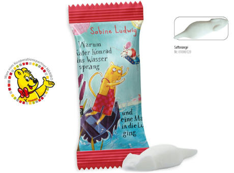 HARIBO Weiße Maus Werbetüte, 1 Stück, Inhalt: HARIBO weiße Maus