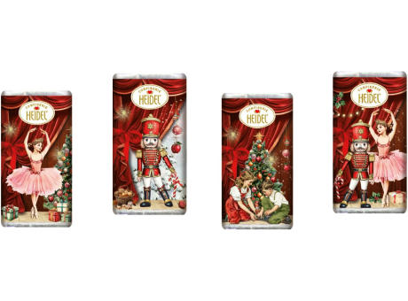 Tisch Adventskalender HEIDEL aus 100 % Papier individuell bedruckt, 72 g, Inhalt: Heidel Schokoladentäfelchen