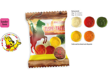HARIBO individuelle Sonderform Werbetüte, 15 g, Inhalt: HARIBO Individuelle Sonderform