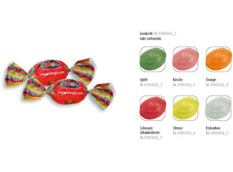 Bonbon Wickler, 1 Stück, Inhalt: Bonbon Schwarze Johannisbeere