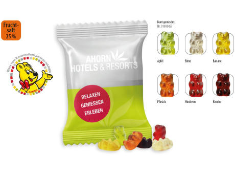 HARIBO Mini Saft-Goldbären Werbetüte, 10 g, Inhalt: HARIBO Mini Saft Goldbären