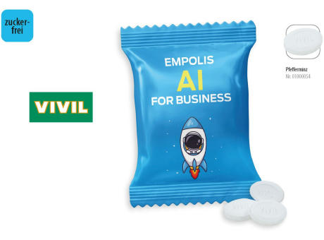 VIVIL Extra Strong zuckerfrei 10 g Werbetüte, 10 g, Inhalt: VIVIL Extra Strong, zuckerfrei