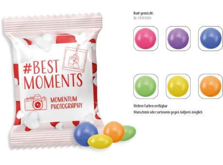 Mini-Schokolinsen Werbetüte, 10 g, Inhalt: Schokolinsen Mini