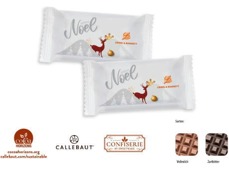 Schokolade 10 g Täfelchen, 1 Stück, Inhalt: Callebaut Vollmilch