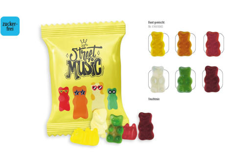 Gummibärchen zuckerfrei Werbetüte, 12 g, Inhalt: Gummibärchen zuckerfrei