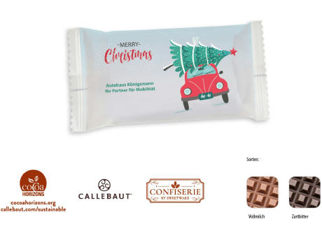 Schokolade 20 g Tafel, 1 Stück, Inhalt: Callebaut Vollmilch