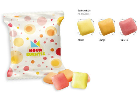 Kaubonbons Fruchtmix Werbetüte, 5 Stück, Inhalt: Kaubonbons Fruchtmix
