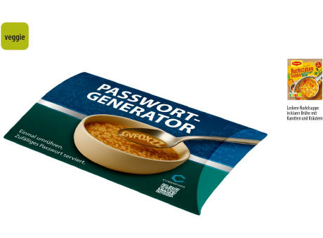Buchstabensuppe in Kissenschachtel, 100 g, Inhalt: Maggi Buchstabensuppe
