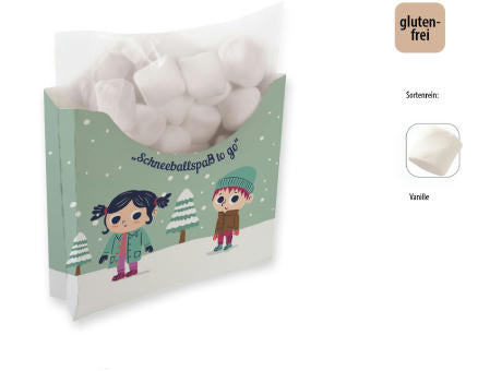 Marshmallows in Werbebox, 15 g, Inhalt: Mini Marshmallows