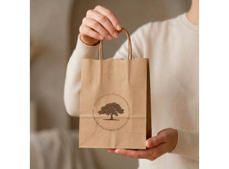 Vesuvio S braune FSC®-Kraftpapiertasche aus Recyclingpapier, 115g/m²