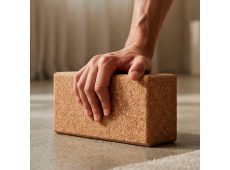 Harvey Yoga-Block aus Kork. Hergestellt in Portugal.