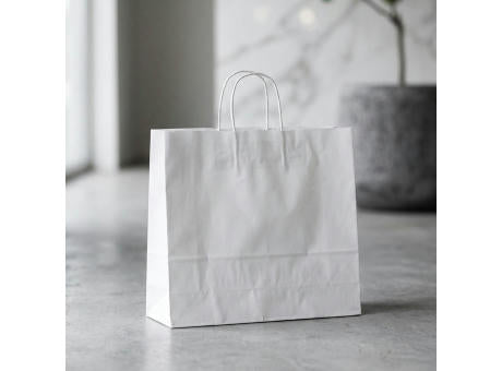 Etna XL weiße FSC®-Kraftpapiertasche. 100g/m². Hergestellt in Portugal