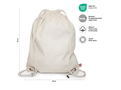 DURBAN – Schwerer Baumwollrucksack mit Kordelzug
