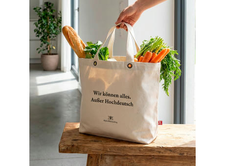 SANTORINI – Schwere Baumwolltasche mit Bodenfalte