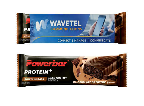 Powerbar im Werbeschuber - Protein+ Low in sugar (Veggie)