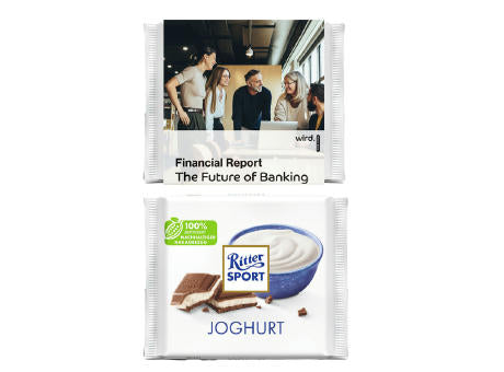 Ritter Sport 100g im Werbeschuber