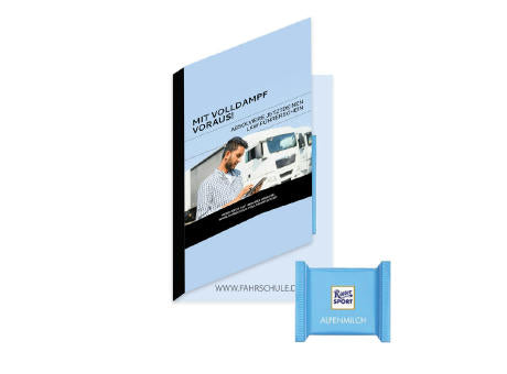 Umschlag mit Ritter Sport Mini