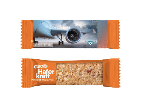 Corny Haferkraft im Werbeschuber