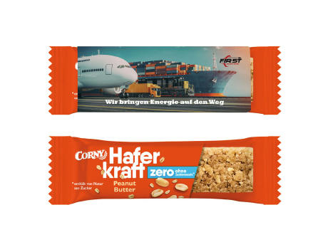 Corny Haferkraft ZERO im Werbeschuber
