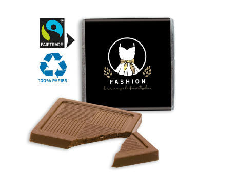 Schokotäfelchen FAIRTRADE - PERGAMIN 100% Papier