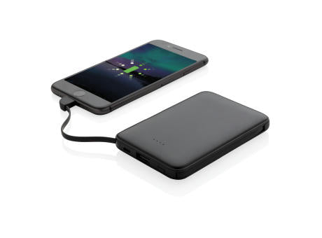 5.000 mAh Powerbank mit integriertem Kabel
