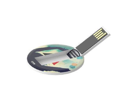 COB USB-Stick aus Kunststoff Flash Badge Round
