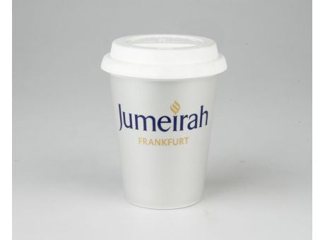 KÖNITZ Coffee to Go Becher KC 162 mit Deckel (weiß od. schwarz) - Porzellan