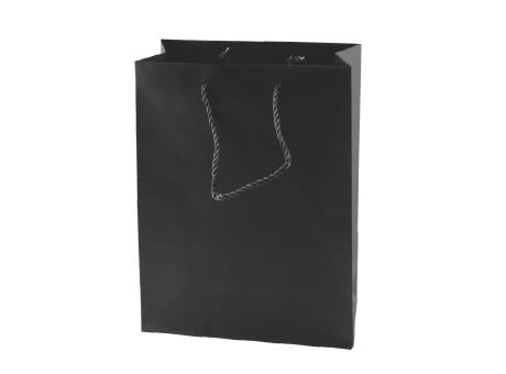 Glanzpapiertasche schwarz und weiß 160x190x80 mm