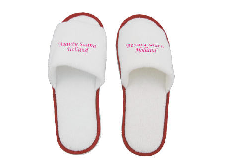 Paar Badeslipper mit offener Zehenpartie