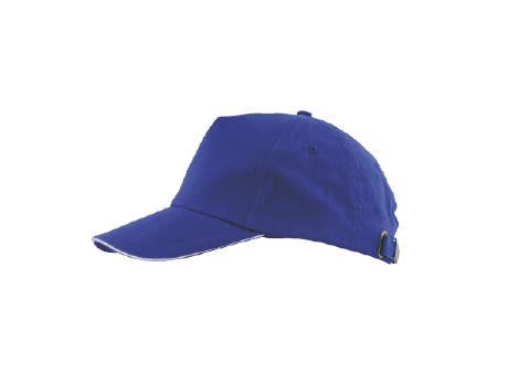 Cap 5 Panel aus gebürsteter Baumwolle mit Schnallenverschluss