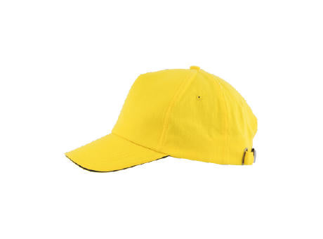 Cap 5 Panel aus gebürsteter Baumwolle mit Schnallenverschluss