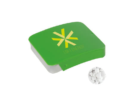 Blechdose mit Schiebedeckel mit ca. 10 gr. extra strong Minties `Triangle`