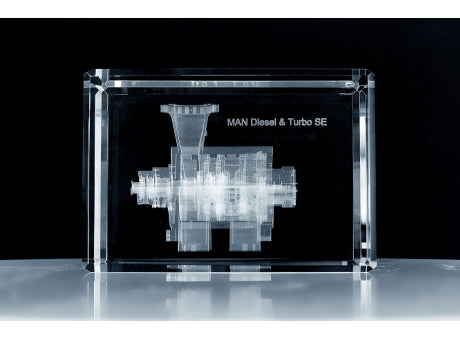 Glasquader, 130x50x50mm