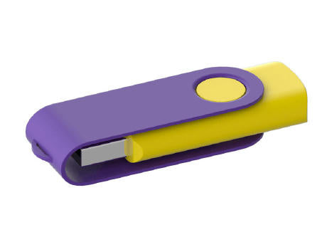 USB-Stick aus gummiertem Kunststoff Twist Color
