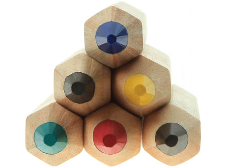 JUMBO Buntstifte, 6er Set, inklusive Rundumdruck