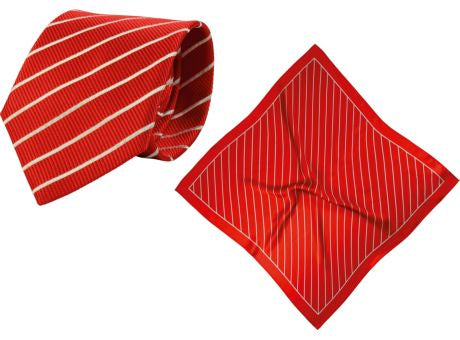 Set (Krawatte, Reine Seide + Tuch