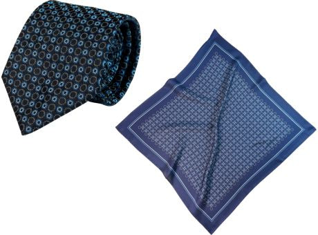 Set (Krawatte, Reine Seide + Tuch