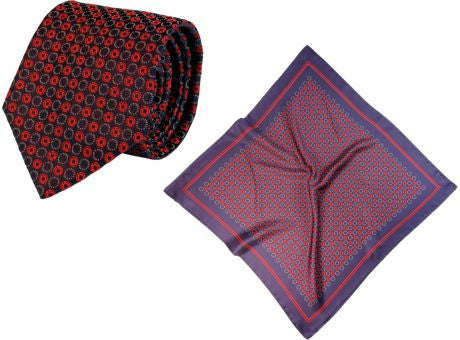 Set (Krawatte, Reine Seide + Tuch