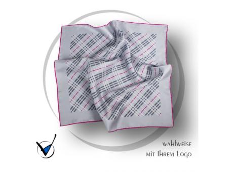 Tuch Kollektion Dessin 43-3C - Grau mit magenta Streifen
