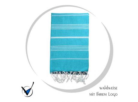 Hamam Sauna Strandtuch - cyan