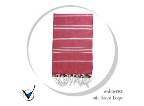 Hamam Sauna Strandtuch - rot