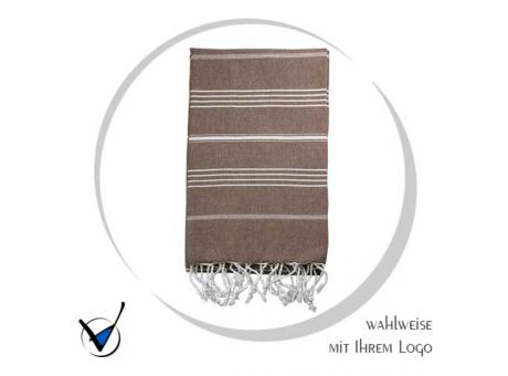 Hamam Sauna Strandtuch - braun