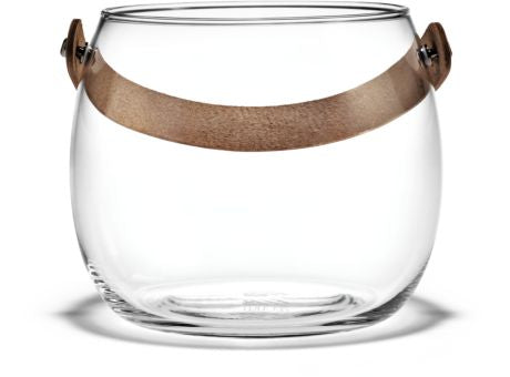 Holmegaard Design with Light Glasschale mit Lederhenkel klar 12cm