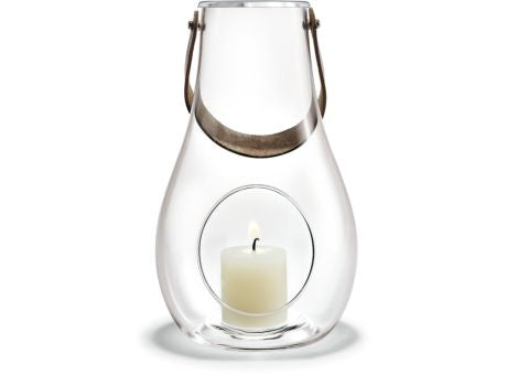 Holmegaard Design with Light Laterne mit Lederhenkel klar 25cm